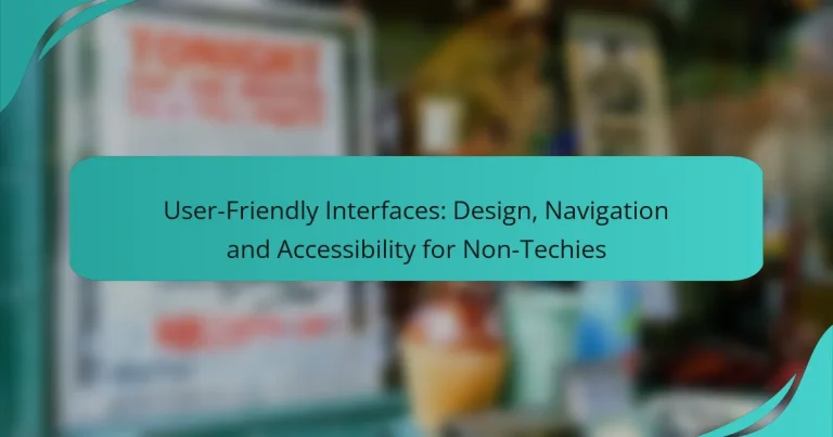 User-Friendly Interfaces: Design, Navigation and Accessibility for Non-Techies