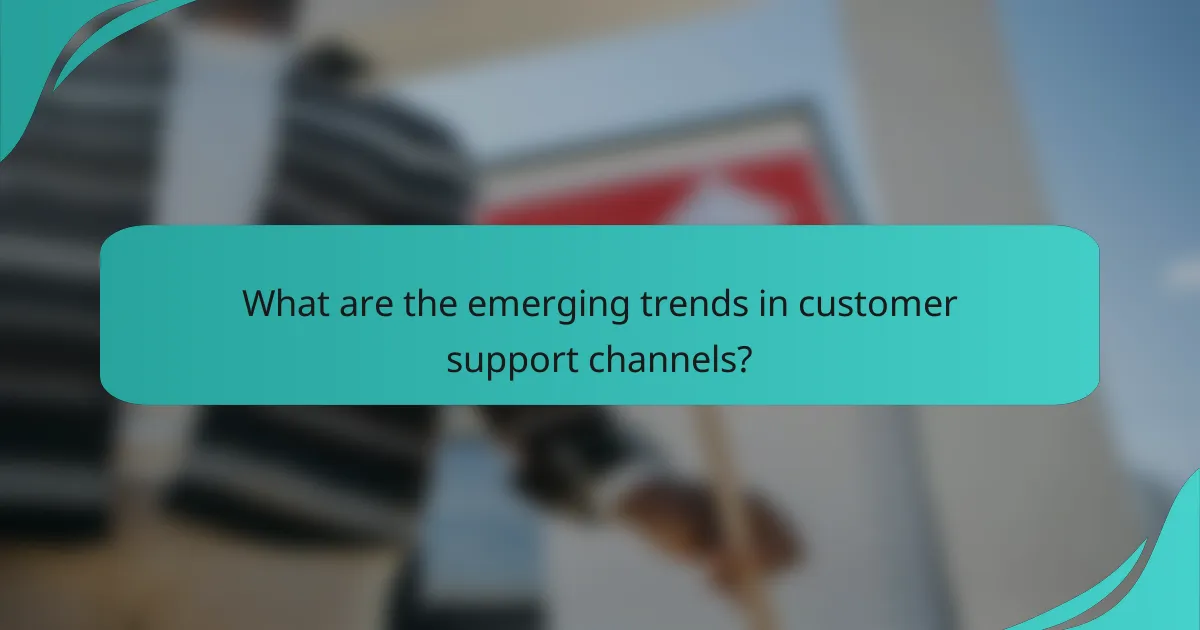 What are the emerging trends in customer support channels?